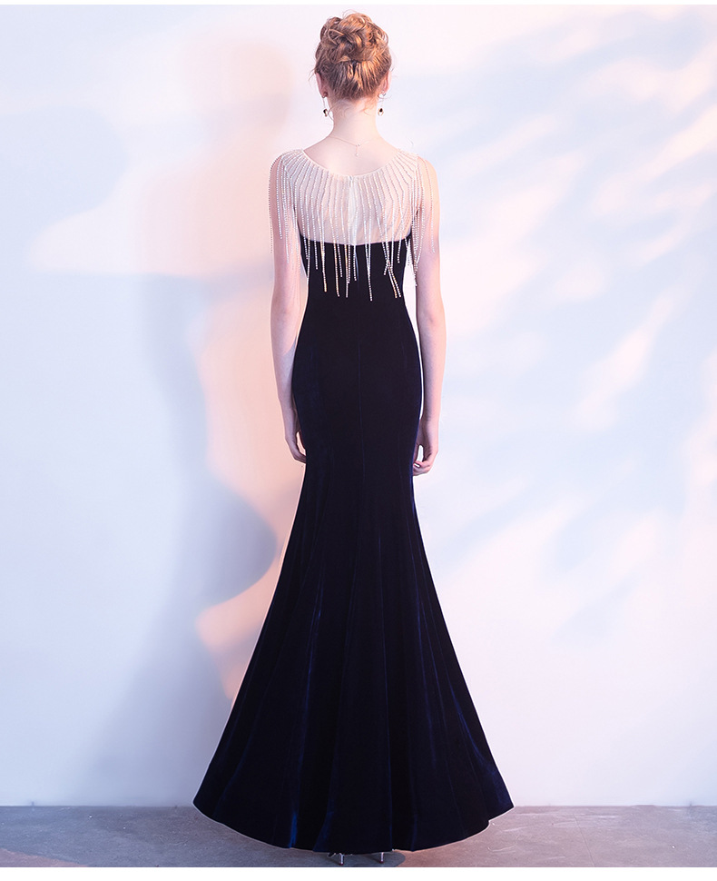 New Noble Elegant Fishtail Evening Dress Fashionable Sexy Banquet night Evening party cocktail Dress