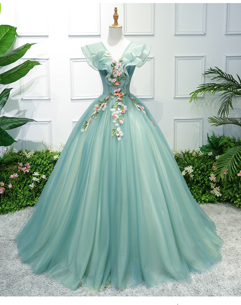 New Summer Banquet Art Examination Performance Stage Solo Dress Night Evening Party Dress