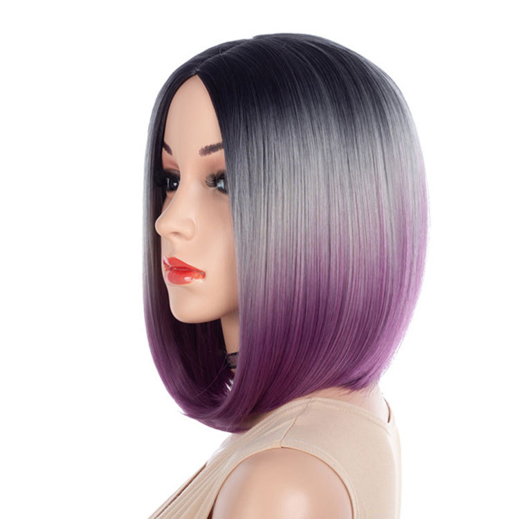 middle parting straight short wigs fashion women lady straight short wig