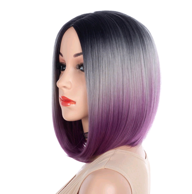 middle parting straight short wigs fashion women lady straight short wig