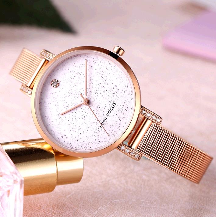 Women Elegant Ladies Quartz Steel Waterproof Watches