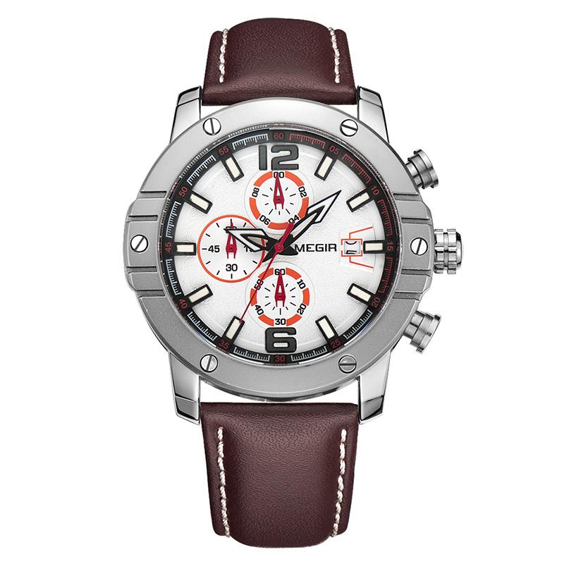 MEGIR Men's Watches Multifunctional Timing Waterproof Calendar Men's Quartz Watches