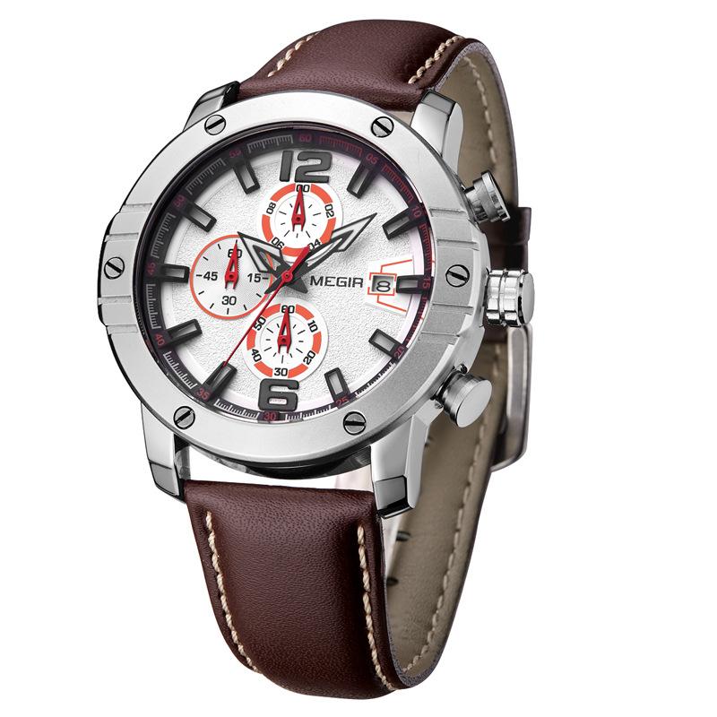 MEGIR Men's Watches Multifunctional Timing Waterproof Calendar Men's Quartz Watches