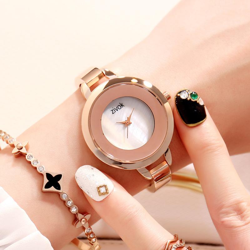 ZIVOK ladies watch new fashion trend steel watch casual quartz watch