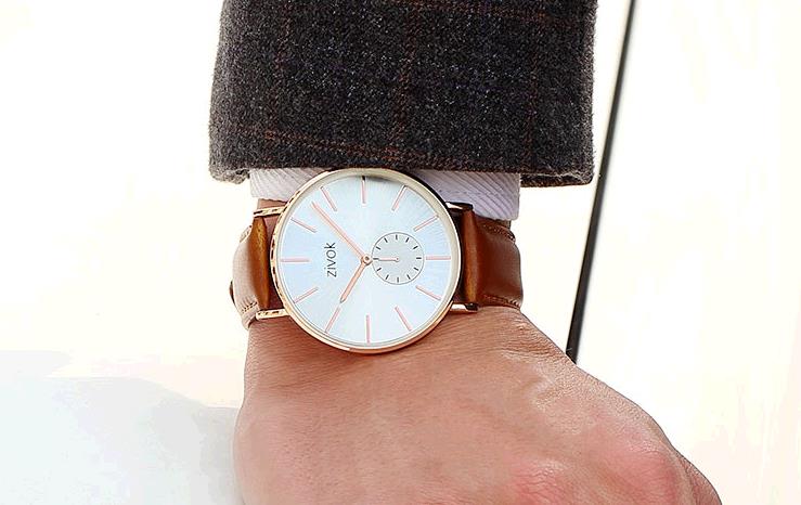 Zivok Watch Men's Classic Business Fashion Simple Belt Men's Quartz
