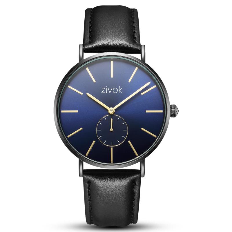 Zivok Watch Men's Classic Business Fashion Simple Belt Men's Quartz