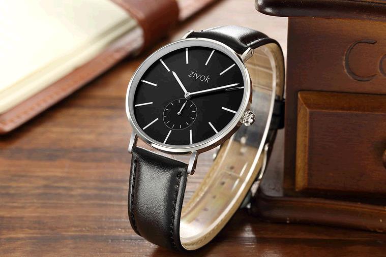 Zivok Watch Men's Classic Business Fashion Simple Belt Men's Quartz