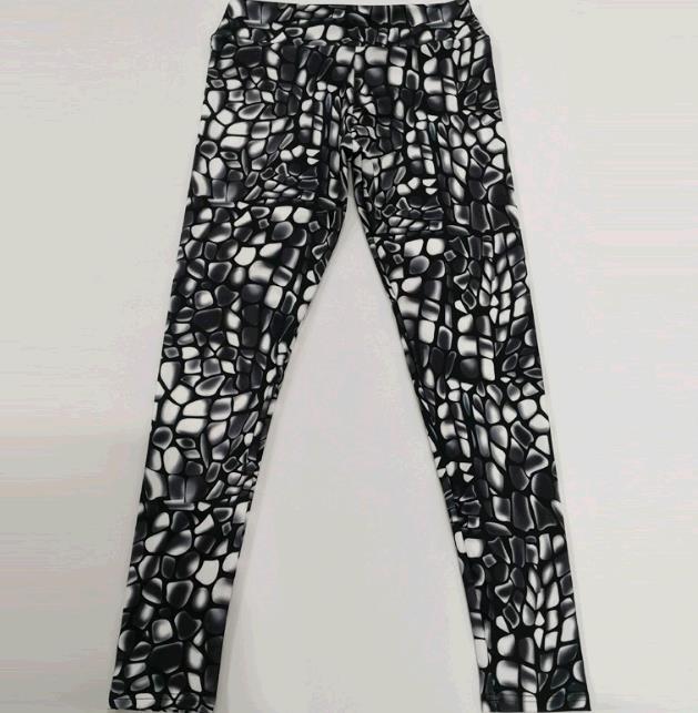 women printing pebble gravel high waist exercise hip fitness yoga leggings