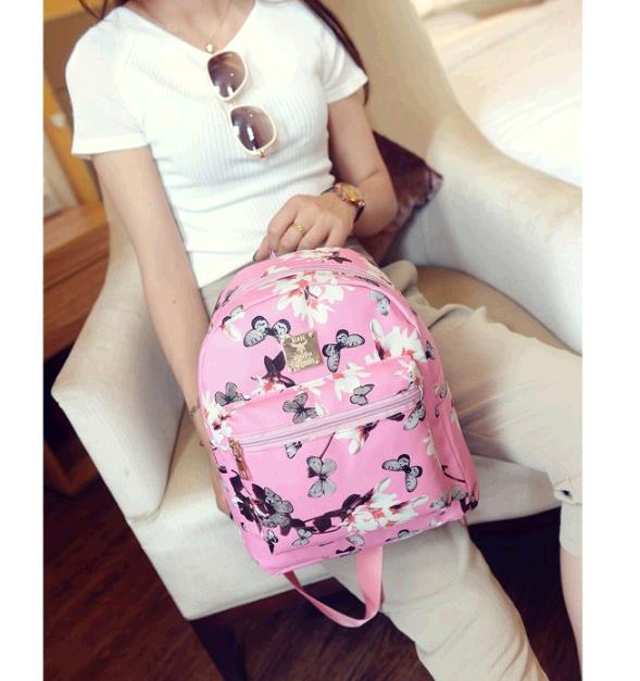New Durable Backpack Handbag Rucksack Women Bag 3 Color Narcissus PU
