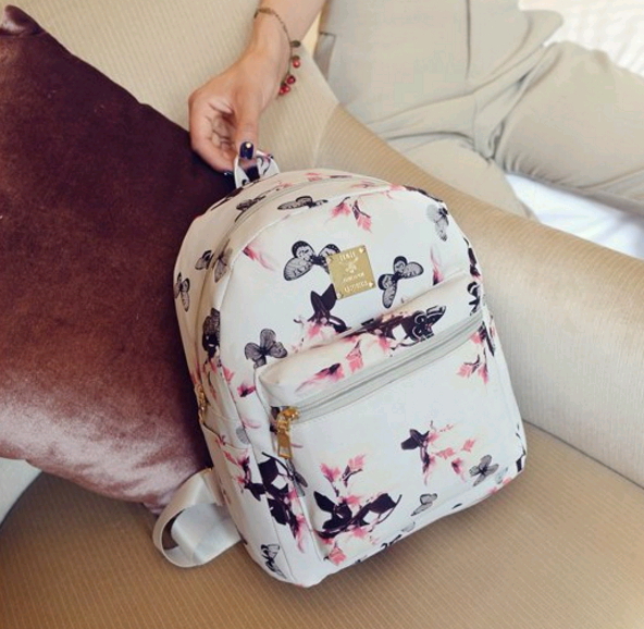 New Durable Backpack Handbag Rucksack Women Bag 3 Color Narcissus PU