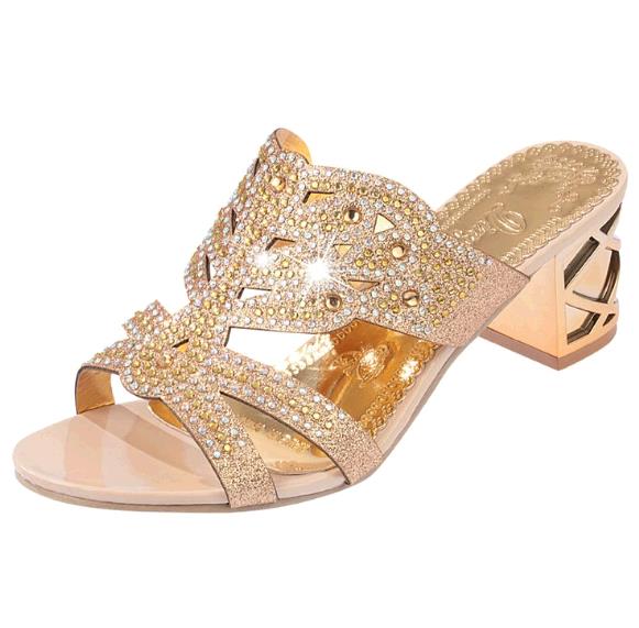 New Summer Women Shoes High Heel Sandals Casual Sandals Leather Rhinestones Peep Toe