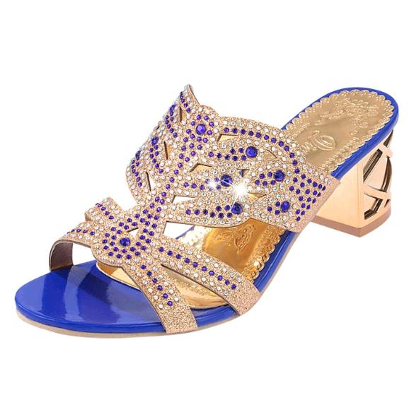 New Summer Women Shoes High Heel Sandals Casual Sandals Leather Rhinestones Peep Toe