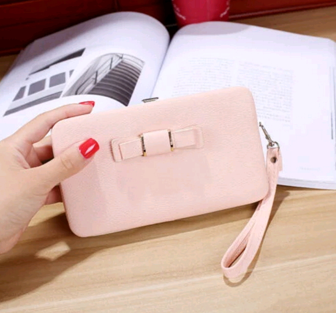 Girl Women Lady PU Leather Clutch Wallet Long Card Holder Purse Box Handbag Bag