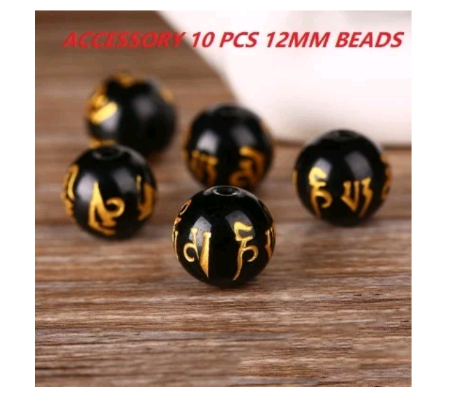 2019 new pure copper obsidian men&apos;s brave bracelet shaking beads six-character string bracelet