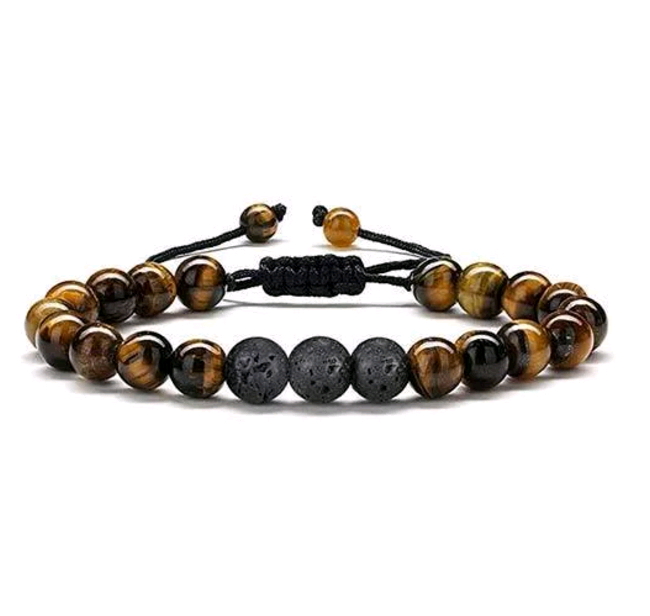 18 Tiger Eye Bracelet Fashion Volcanic Stone Jewelry Gift