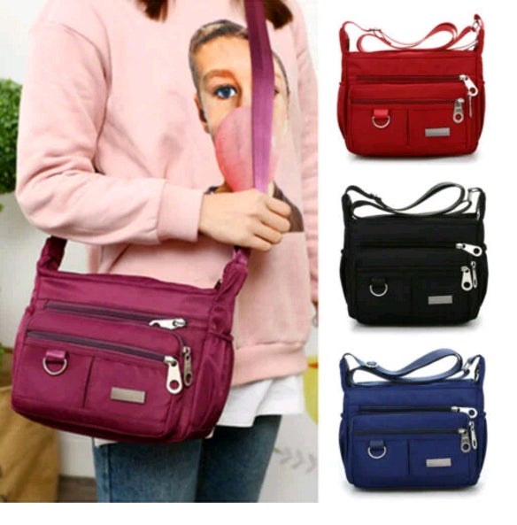 Women Waterproof Single-shoulder Messenger Crossbody Bag Nylon Purse Travel Lady
