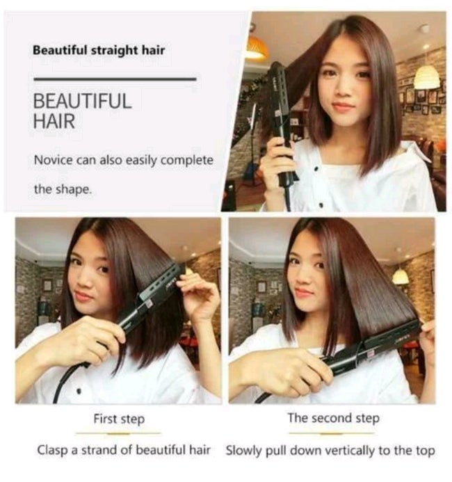 Ceramic Tourmaline Ionic Flat Iron Hair Straightener Professional Glider