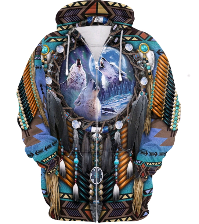 Native Pattern Beautiful Printed Hoodies Mens for Women Hoodies Classic Jacket Cosplay Sweatshirt