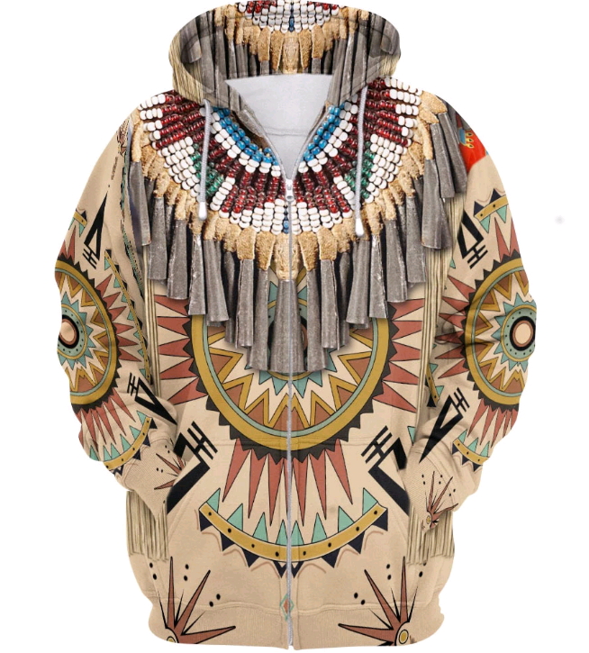 Native Pattern Beautiful Printed Hoodies Mens for Women Hoodies Classic Jacket Cosplay Sweatshirt