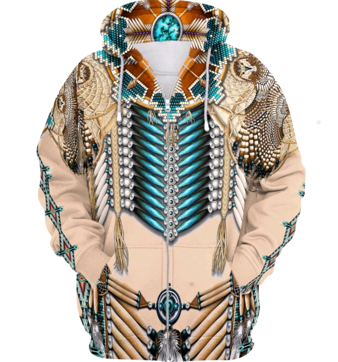 Native Pattern Beautiful Printed Hoodies Mens for Women Hoodies Classic Jacket Cosplay Sweatshirt