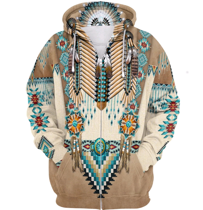 Native Pattern Beautiful Printed Hoodies Mens for Women Hoodies Classic Jacket Cosplay Sweatshirt