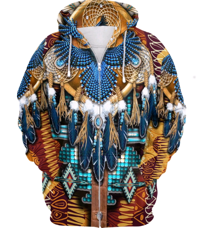 Native Pattern Beautiful Printed Hoodies Mens for Women Hoodies Classic Jacket Cosplay Sweatshirt