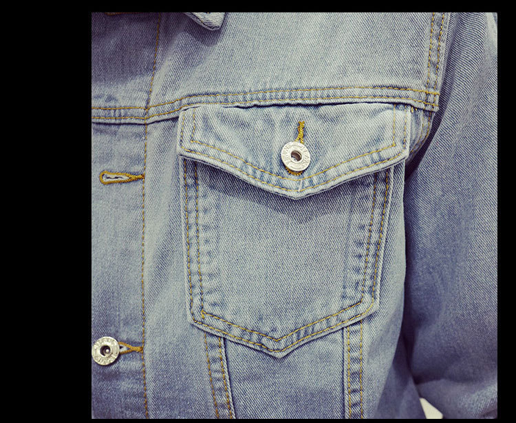 Solid Mens Denim Jacket Bomber Cowboy Men&apos;s Jean Jacket