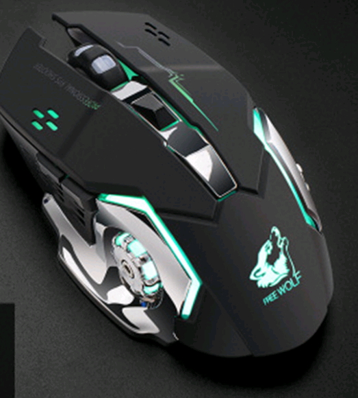 2400DPI Rechargeable Wireless Silent LED USB Optical Ergonomic Gaming Mouse Mice
