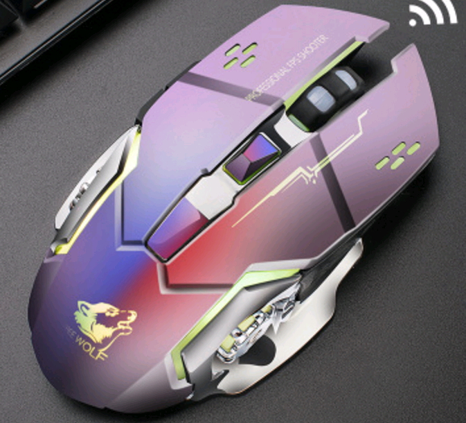 2400DPI Rechargeable Wireless Silent LED USB Optical Ergonomic Gaming Mouse Mice