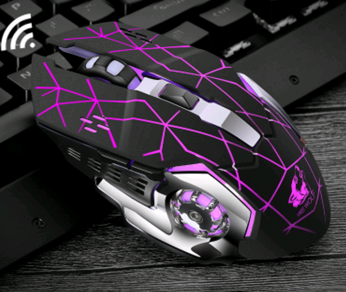 2400DPI Rechargeable Wireless Silent LED USB Optical Ergonomic Gaming Mouse Mice