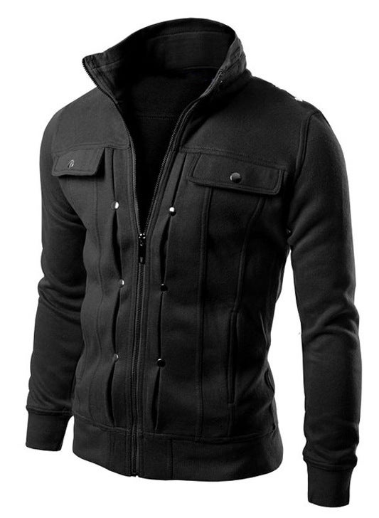 Best-Selling Cardigan Multi Button Hoodies Men Fashion Tracksuit Male Sweatshirt Jacket