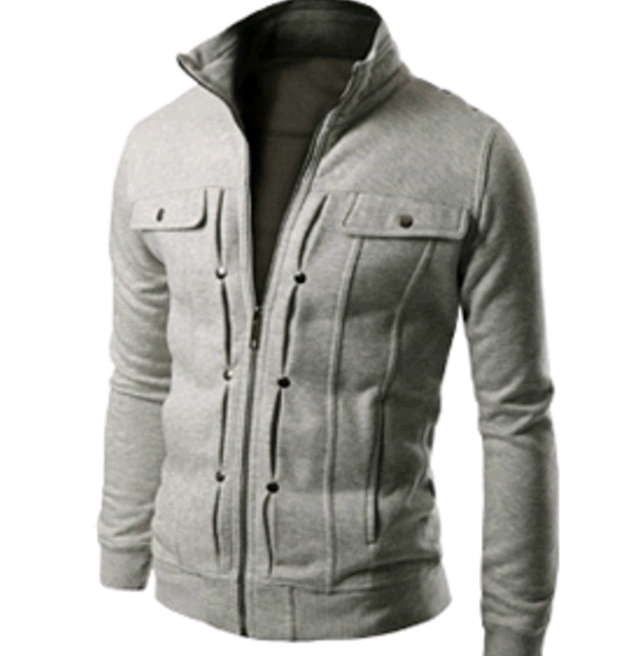 Best-Selling Cardigan Multi Button Hoodies Men Fashion Tracksuit Male Sweatshirt Jacket