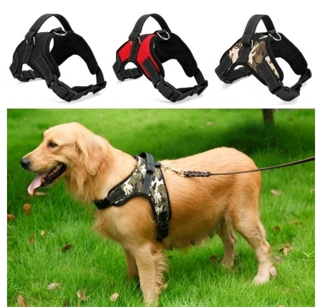Dog Pet Traction Chest Soft Adjustable Harness Vest Collar Hand Strap for Pet Walk Out