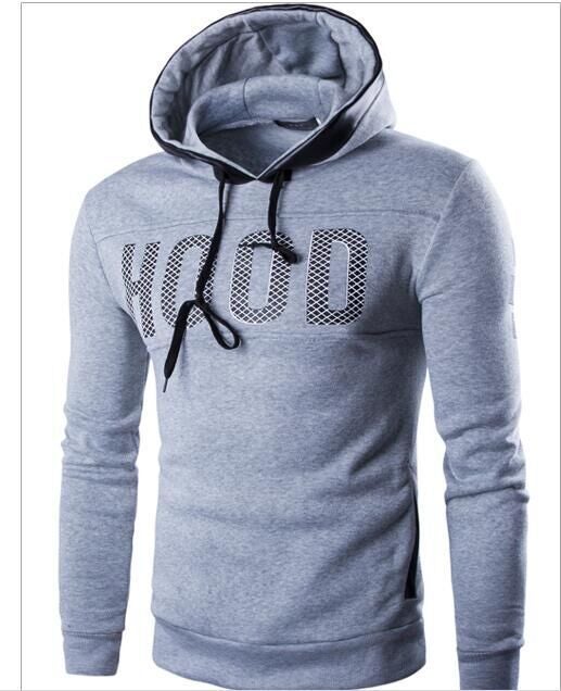 Men&apos;s Long Sleeved Sweater Fleece Printing Hoodie Top Hooded Sweatshirt Pullover Coat Casual Blouse