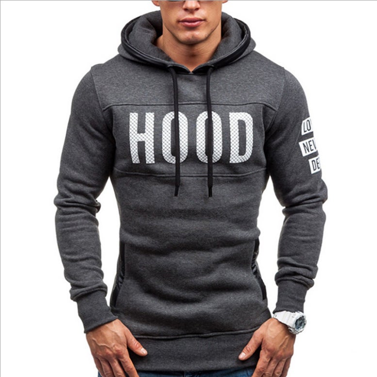 Men&apos;s Long Sleeved Sweater Fleece Printing Hoodie Top Hooded Sweatshirt Pullover Coat Casual Blouse