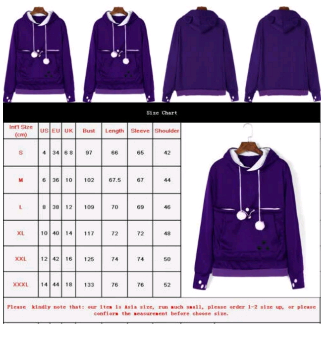 Women&apos;s Hoodie Long Sleeve Sweatshirt Jumper Sweater Hip-hop Coat Pullover Tops Sweatshirt