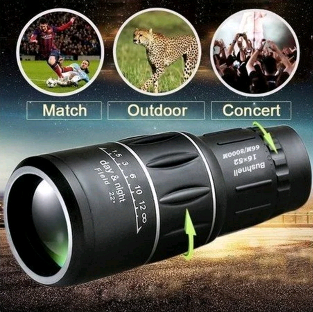 Outdoor High-definition Adjustable Zoom Monocular Telescope Camping &amp; Hunting World Cup
