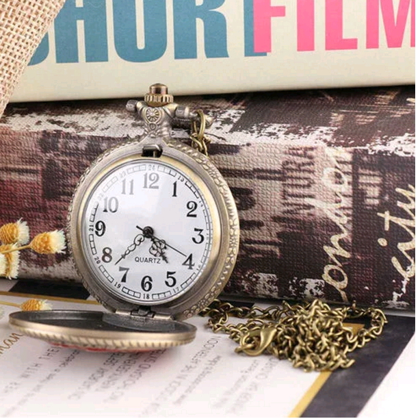 United States Marine Corps Navy Air Force Quartz Antique Pocket Watch