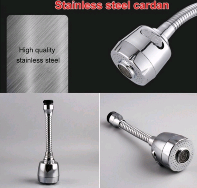 NEW 360 Degree Flexible Nozzle Spout Water Saving Kitchen Sink Tap Faucet Extender