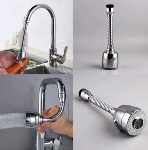 NEW 360 Degree Flexible Nozzle Spout Water Saving Kitchen Sink Tap Faucet Extender