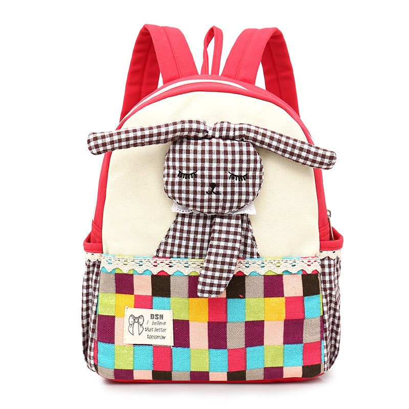 Children Kids Girls Canvas Backpack School Rucksack Kindergarten Shoulder Bag