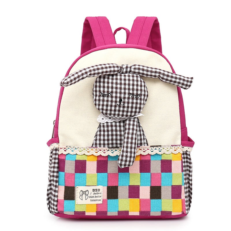 Children Kids Girls Canvas Backpack School Rucksack Kindergarten Shoulder Bag