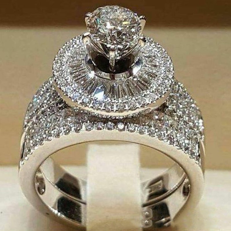 Luxury  Carat Wedding Ring Set(2pcs ring)