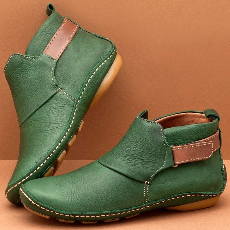 women&apos;s round head casual boots sleeve fashion boots warm cotton shoes flat bottom Martins boots