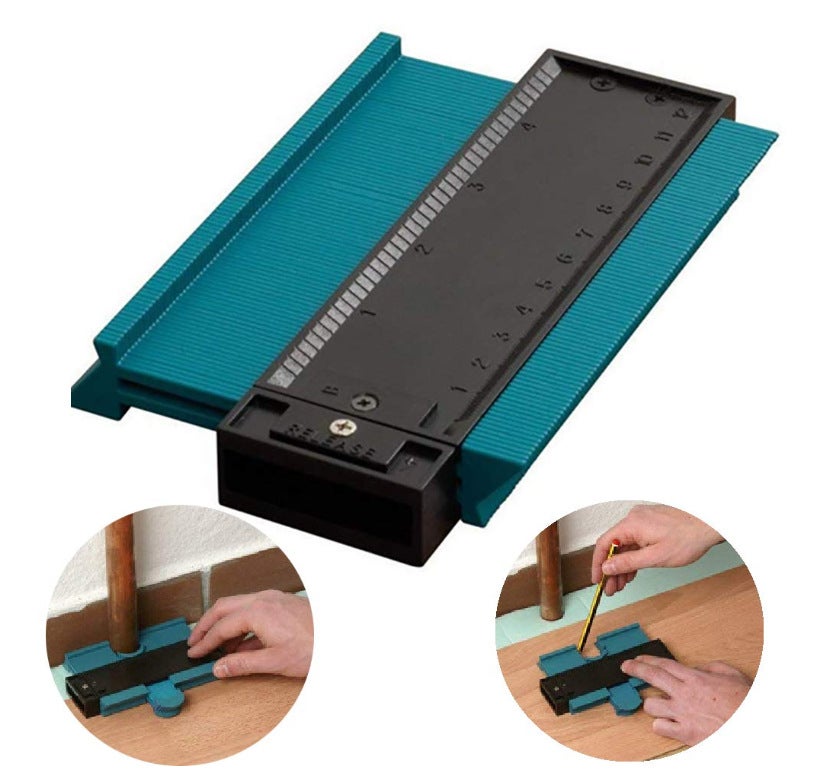 Professional Wood Measure Ruler Laminate Tool 5 Inch Plastic Profile Copy Gauge Standard Pipe