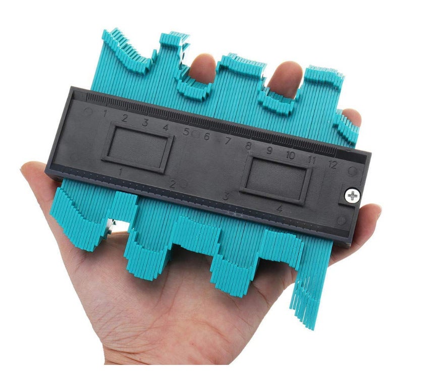 Professional Wood Measure Ruler Laminate Tool 5 Inch Plastic Profile Copy Gauge Standard Pipe