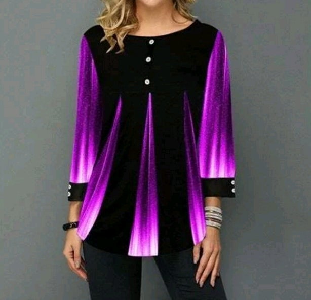 New Women's Autumn Printed Long Sleeve T Shirt Ladies Casual Plus Size Blouses Tops S-5XL