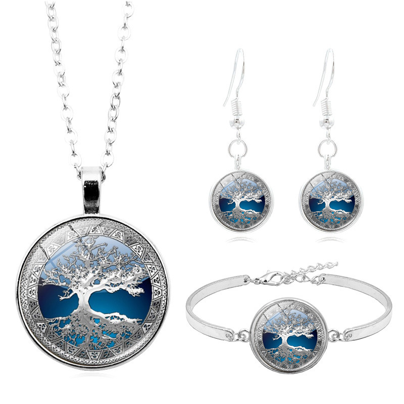 Tree Shape Earring/Bracelet/Necklace Jewelry Set for Women Party/Birthday Gift