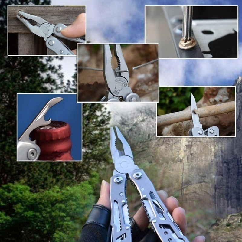 Stainless Steel Folding Pliers Combination Tool Pliers Outdoor Multi-function Knife Pliers