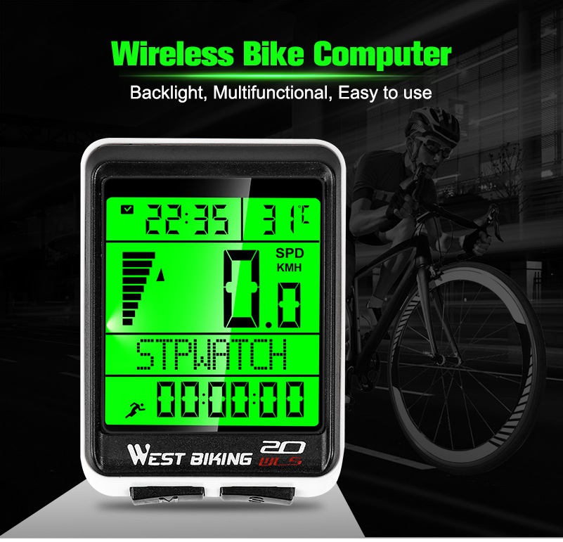 mountain road bicycle wireless code meter large screen multifunctional waterproof speedometer